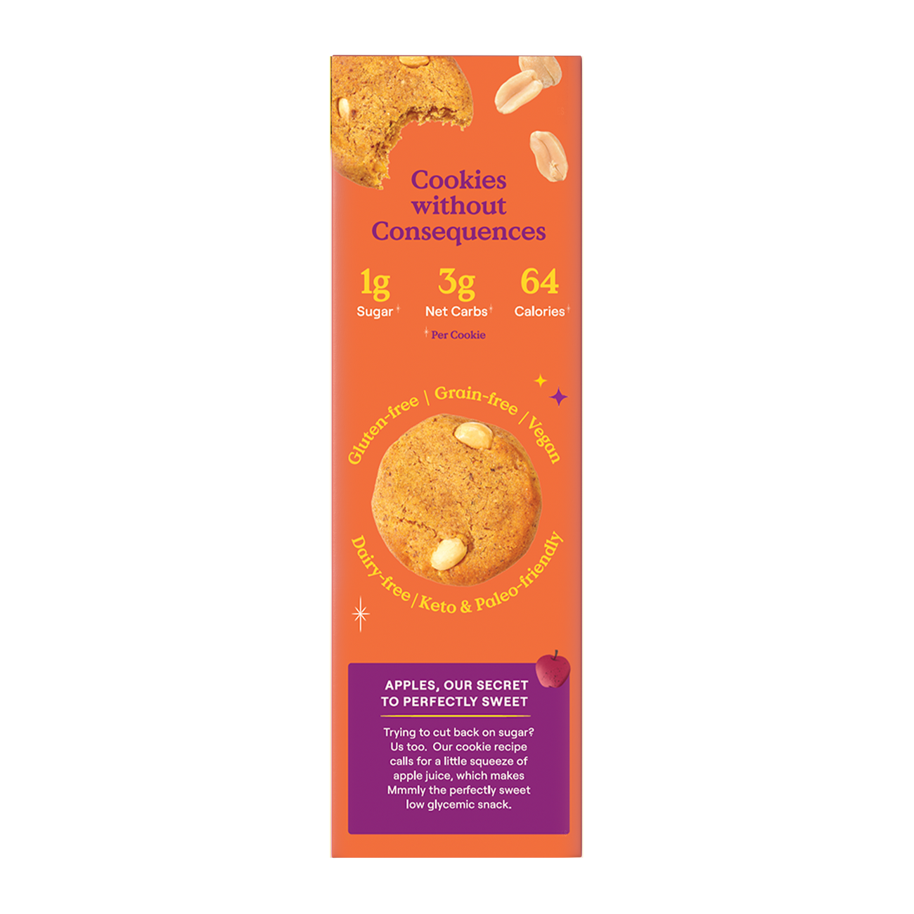 Peanut Butter Soft Baked Cookies - Side of Box